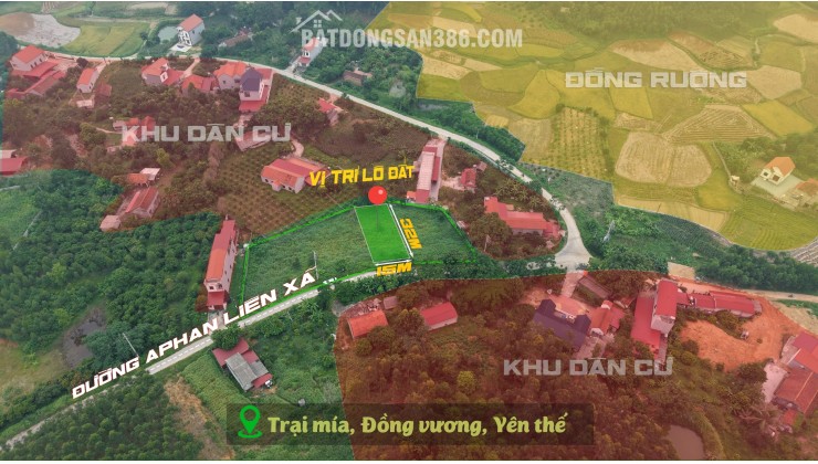 Bất Động Sản Yên Thế Bắc Giang Lô Đất 15m mặt tiền